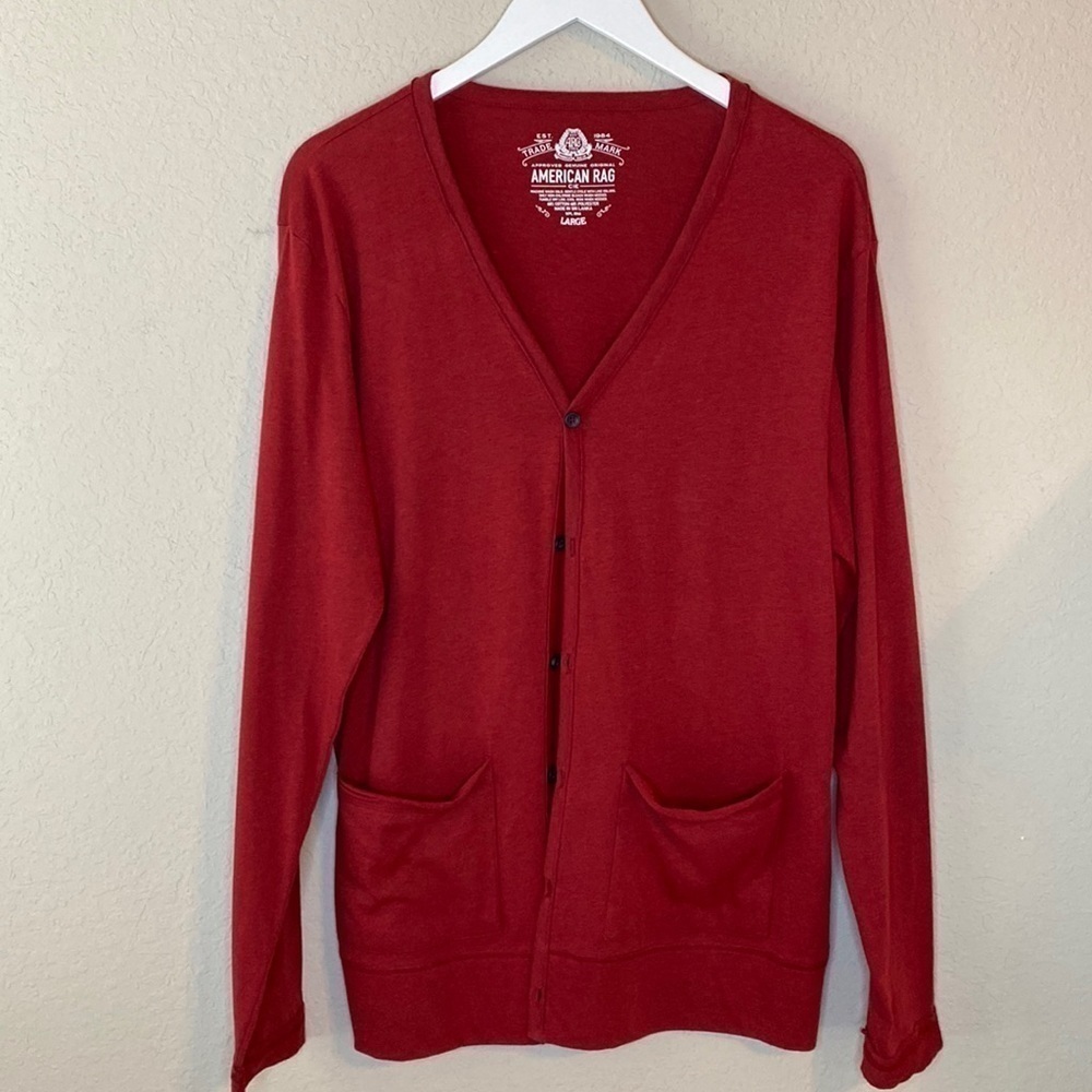 Men’s American‎ Rag Lightweight Cardigan Sweater Size Large